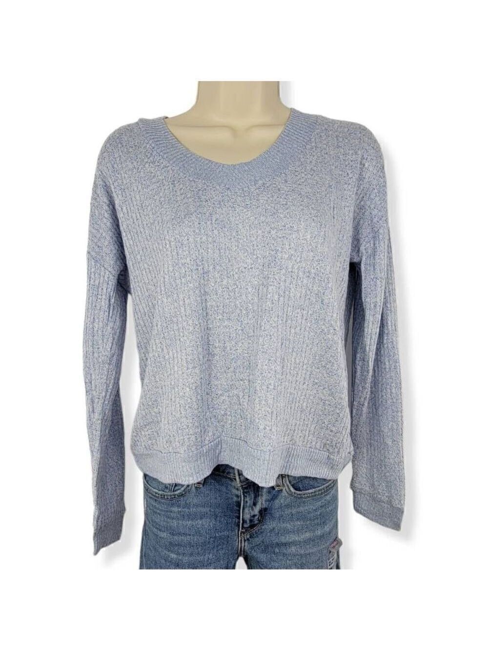 Hippie Rose Waffle Knit V-Neck XS Junior